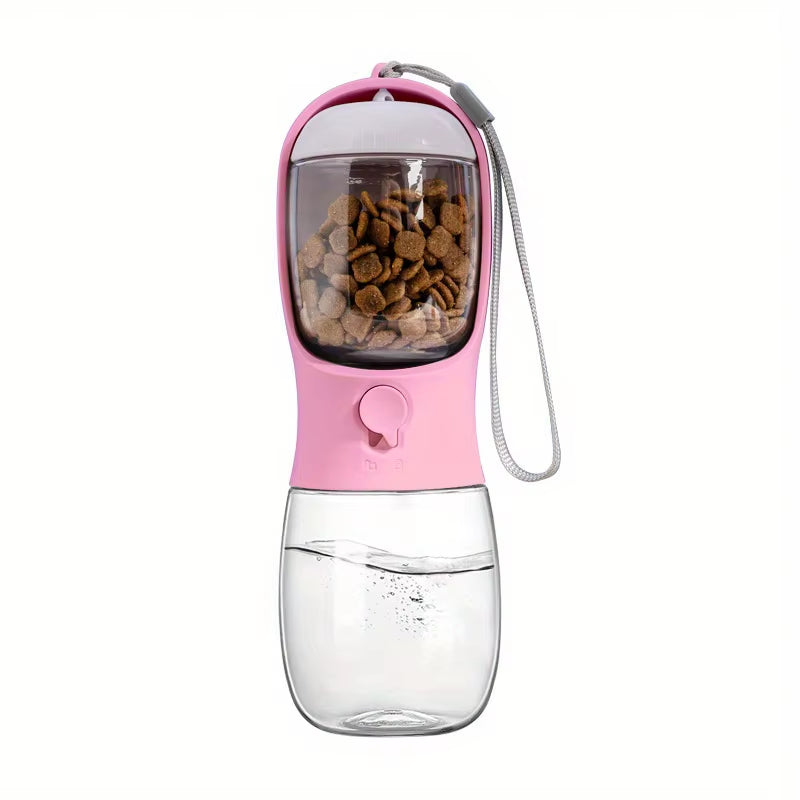 1Pc Dog Cat Water Bottle Portable Pet Water Bottle with Food Container Outdoor Water Dispenser Leak Proof Water Bottles for Dogs