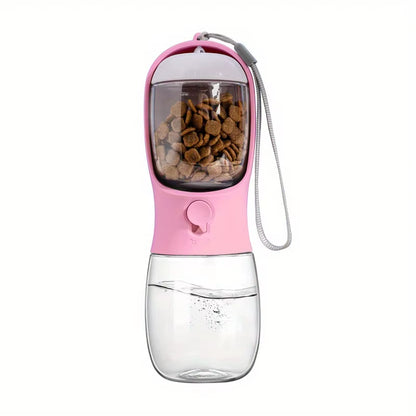 1Pc Dog Cat Water Bottle Portable Pet Water Bottle with Food Container Outdoor Water Dispenser Leak Proof Water Bottles for Dogs