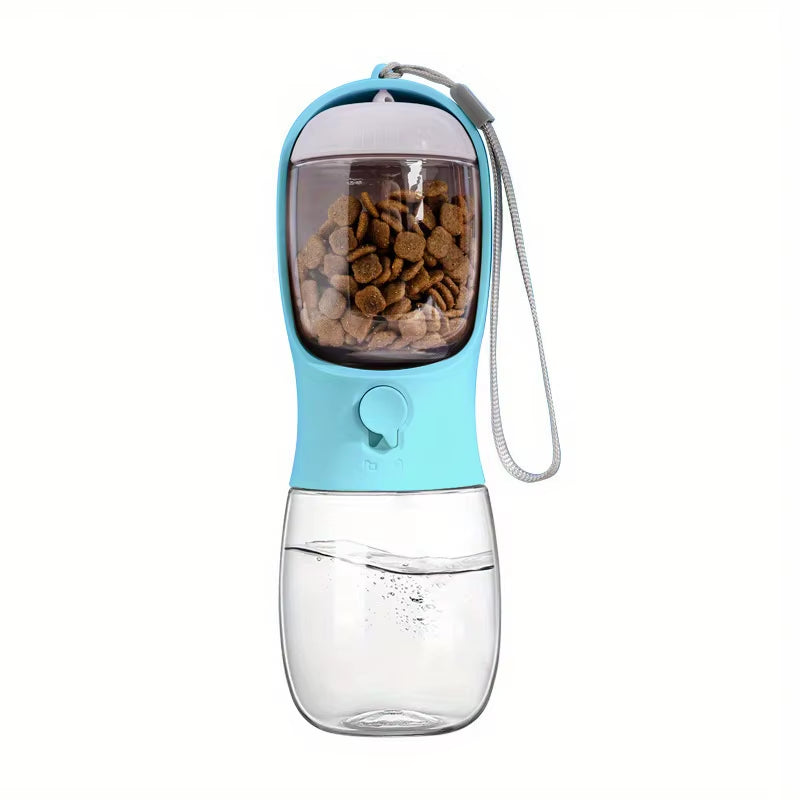 1Pc Dog Cat Water Bottle Portable Pet Water Bottle with Food Container Outdoor Water Dispenser Leak Proof Water Bottles for Dogs