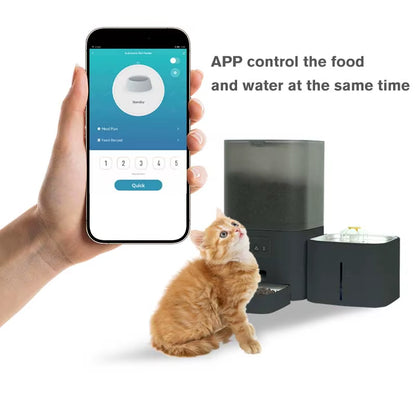 New Tuya APP Control Voice Call Function 6L Smart Pet Cat Feeder 2 in 1 Cat Automatic Pet Feeder with Camera 1080P HD Video