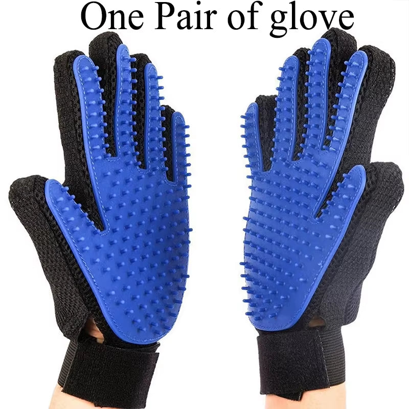 Upgrade Efficient Pet Hair Remover Gloves, Gentle Shedding Brushes for Dogs Cats, Pet Grooming Glove Brush, Deshedding Glove